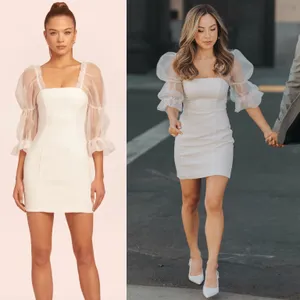 Amanda Uprichard Tia Puff Sleeve Mini Dress thumbnail 2