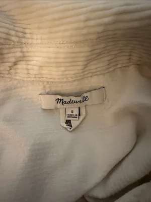Madewell Corduroy Shirt Jacket Shacket Ivory S thumbnail 9