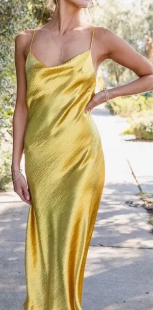 REVOLVE x RESA Berri Slip Dress In Gold‎ XS thumbnail 1