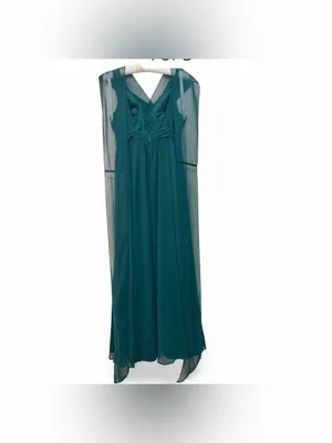 AZAZIE Womens Forest Green Vneck Chiffon Convertible Bridesmaids Dress Size A6 thumbnail 15