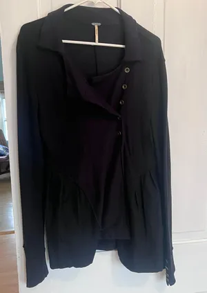 Free People Slouchy Collared Sweater thumbnail 1