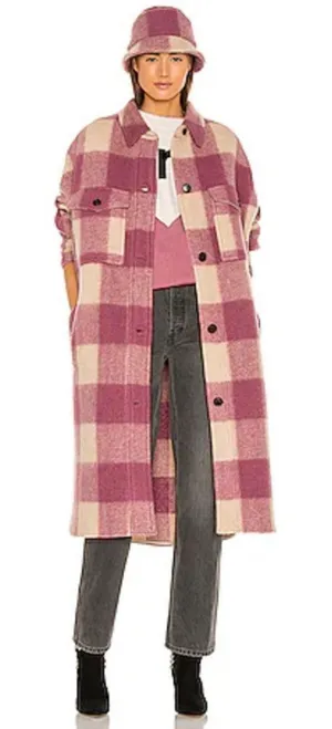 Isabel Marant Etoile Fontizi Blanket Coat in Rosewood FR 38 US 6 Thick Heavy thumbnail 1
