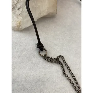 Peyote Bird Pearl Leather Stone 2 Strand‎ 925 Sterling Silver 20'' Necklace 60g thumbnail 8