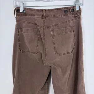 American Eagle Stretch Stovepipe Pant Brown High Waist Twill Earthy Size 00 thumbnail 6