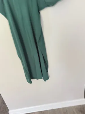 Green Midi Dress with Pleated Cape Detail thumbnail 4