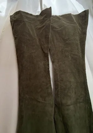 Altar'd State Corduroy Flare Pants Size 25 Olive Green thumbnail 7