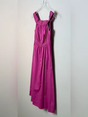 Anthropologie Maeve Pink Purple Fuchsia Mona Off Shoulder Midi Dress thumbnail 7