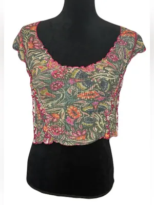 (Natural Life) Floral Nature Blouse: Size Small thumbnail 1