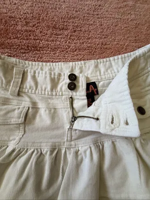 East of LA Ivory Ruffle Cargo Mini Skirt Size 3/XS Cotton Stretch Y2K thumbnail 8
