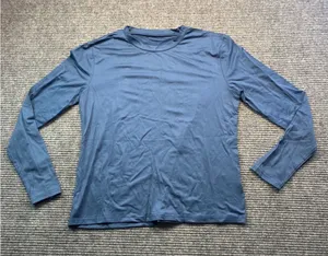 Womens Blue Long Sleeve Crewneck Tee Slim Fit Base Layer Athletic Top‎ Small thumbnail 1