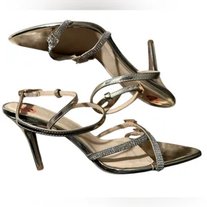 Wild Diva Women's Rhinestone Embellished Straps Formal Stiletto High Heels thumbnail 3