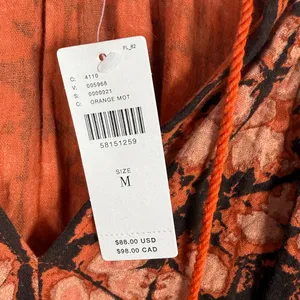 Anthropologie Porridge Peasant Blouse Top Smocked waistband Cuffs Tie W2056 Sz M thumbnail 5