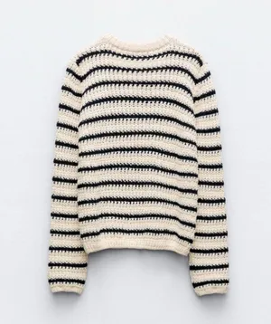 STRIPED KNIT CARDIGAN thumbnail 4