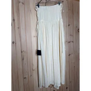 NWT Lulus Undeniable Affection Ivory Strapless Maxi Dress With Pockets Party S thumbnail 6