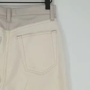 Abercrombie & Fitch Women's 90s Straight Ultra High Rise Cream Faux Leather Jean thumbnail 13