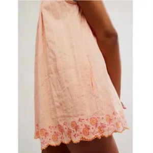 FREE PEOPLE new with tags Latecia Embroidered Mini / Spring Melon - small thumbnail 4