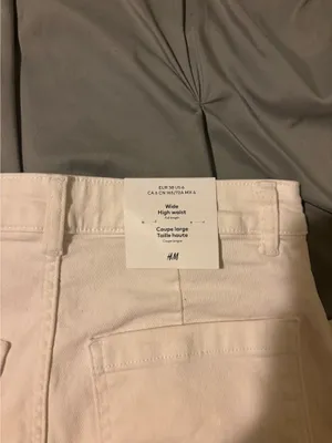H&M White Jeans High-Waisted thumbnail 3