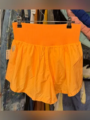 NWT Free People FP Movement Carpe Diem Shorts - Neon Clementine Orange - Medium thumbnail 8