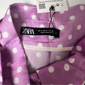 Zara’s Women High Waisted Polka Dot Paper Bag Belted Style Shorts Sz S thumbnail 8