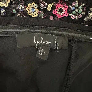 Lulus Cyriana Black Sequin Strapless Mini Dress Party Floral Going Out Large thumbnail 14