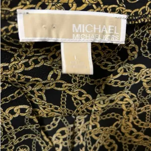Michael Kors blouse gold chain with MK logo sz L thumbnail 3