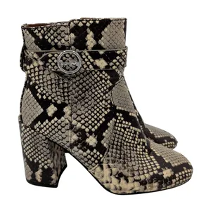 Coach Elisa Bootie FG2901 Womens‎ Snakeskin Leather Block Heel Ankle Boots 6B thumbnail 1