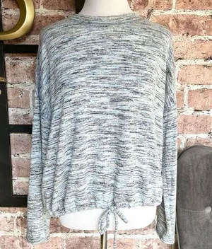 aerie Blue Marled Space Dyed Soft Top thumbnail 1