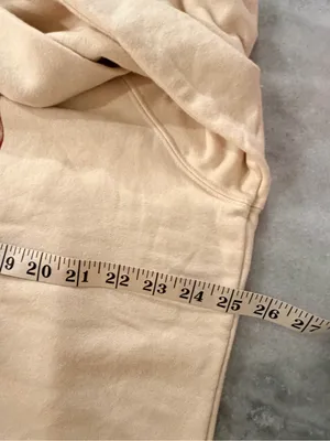 NWOT Maeve Anthropologie Size XL Dog Gift Bow Graphic Sweatshirt Beige Gold thumbnail 9