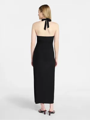 No Boundaries Black Halter Maxi Dress thumbnail 2