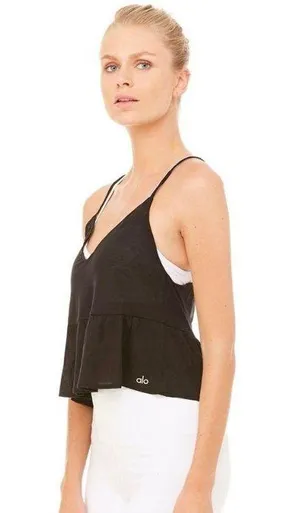 Alo Black Flutter Tank thumbnail 3