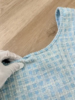 SHEIN Double Breasted Detail Plaid Tweed Dress thumbnail 5