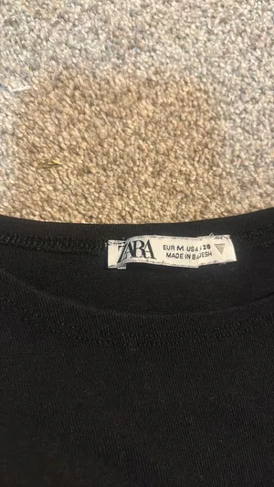 Zara black crop top thumbnail 2