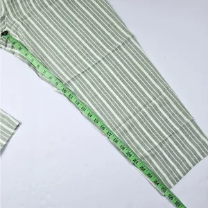 Madewell NWT The Tailored‎ Tapered Pant in Striped Linen-Blend Green White 6 thumbnail 10