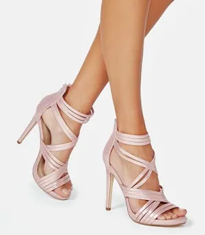 JUSTFAB Party Pleaser Strappy Heeled Sandal size 7.5 BIN 16‎ thumbnail 1