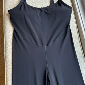 NWOT OFFLINE by Aerie Black Flare Jumpsuit Activewear with adjustable straps XL thumbnail 5