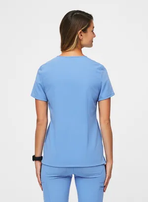 FIGS Casma Three-Pocket Scrub Top Ceil Blue thumbnail 3