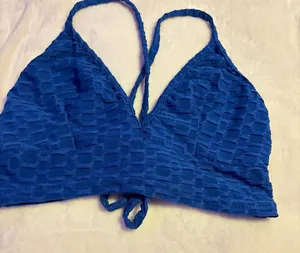 Blue athletic crop top thumbnail 1
