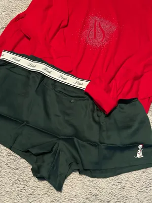 Victoria’s Secret long sleeve and shorts pajama set size XL thumbnail 9
