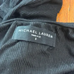 Michael Lauren Parket Black Ribbed Off-the-Shoulder Top Womens Small NWT $68‎ thumbnail 4