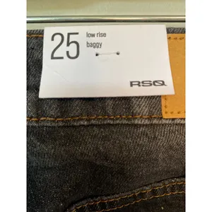 New RSQ Low Rise Baggy Jeans Black Women’s Size 25 Y2K thumbnail 2