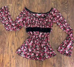 Vintage Floral Top Multi Size M thumbnail 1