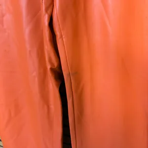 Anthropologie Maeve Orange‎ Faux Leather The Collete Pants Size 28 thumbnail 4