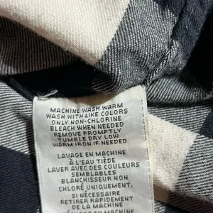 Denim & Supply Ralph Lauren WOMEN RL SURPLUS BUTTON DOWN FLANNEL BLACK/CREAM M thumbnail 8