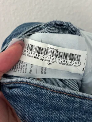 Quince Bella stretch wide leg jeans in twilight fray thumbnail 4
