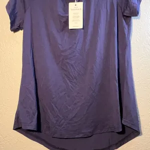 Purple Short Sleeve Tee with Cut Out Details Large T Shirt Brand New NWT thumbnail 6