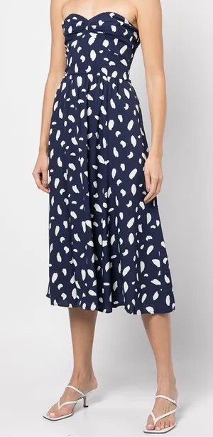 Reformation Abstract Print Aymeline Midi Dress thumbnail 1
