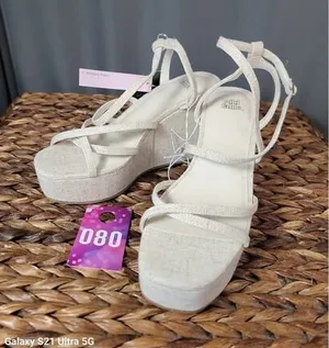Wild Fable Ronnie Womens 6.5 Ivory Strappy Wedge Heels Open Toe Platform Sandals thumbnail 1