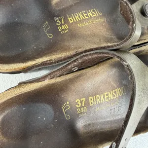 Birkenstock Gizeh 37 US 6 Sandals Metallic Bronze‎ Birko-Flor Thong Women's thumbnail 9