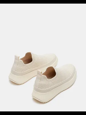 Steve Madden Samhara In Katie Cream Knit Slip-On Platform Sneakers 9.5 thumbnail 3