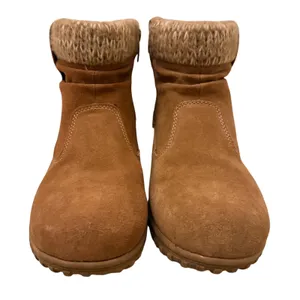 Khombu Laura Women's Brown Suede Knit‎ Cuff All Weather Ankle Boots Size 10M thumbnail 3
